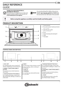 Manual Bauknecht EMDK7 CT638 PT Microwave