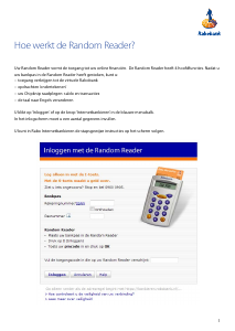 Handleiding Rabobank Random Reader Kaartlezer