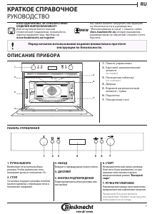 Руководство Bauknecht EMPK7 6645 PT Микроволновая печь