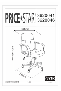Посібник JYSK Price Star Офісний стілець