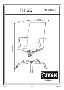 Manual JYSK Thise Cadeira de escritório