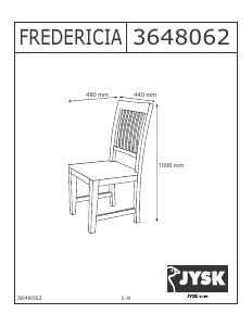 Εγχειρίδιο JYSK Fredericia Καρέκλα