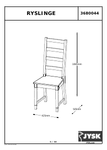 Manual JYSK Ryslinge Cadeira