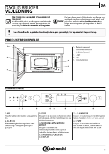 Brugsanvisning Bauknecht MHCK5 2138 PT Mikroovn