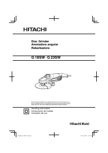 Bruksanvisning Hitachi G 18SW Vinkelslip