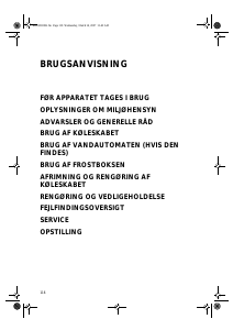 Brugsanvisning Bauknecht KR 335 AQUAPURE WS Køleskab