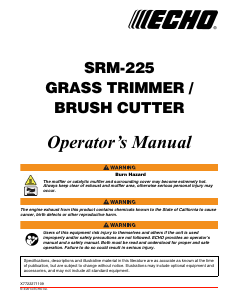 Bruksanvisning Echo SRM-225 Grästrimmer