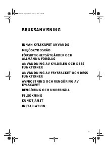 Bruksanvisning Bauknecht KRA 155 OPTIMA Kylskåp