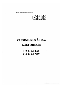 Handleiding Castor CA G 61 NW Fornuis