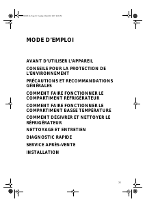 Mode d’emploi Bauknecht KRA 3451 Réfrigérateur