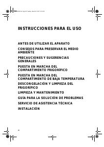 Manual de uso Bauknecht KRA 3452 OPTIMA Refrigerador