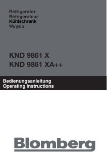 Manual Blomberg KND 9861 XA++ Frigorífico combinado