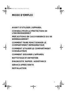 Mode d’emploi Bauknecht KRIE 3003/A-LH Réfrigérateur