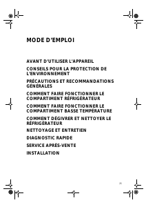 Mode d’emploi Bauknecht KRIE 3004/1/A+ Réfrigérateur