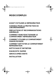 Mode d’emploi Bauknecht KRIF 2209/A Réfrigérateur