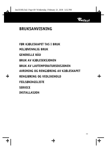 Bruksanvisning Bauknecht KRMC 1656/2 Kjøleskap