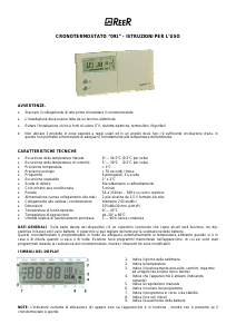 Manuale ReeR 091 Termostato