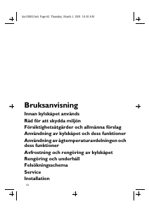 Bruksanvisning Bauknecht KVA 1301/1 Kylskåp