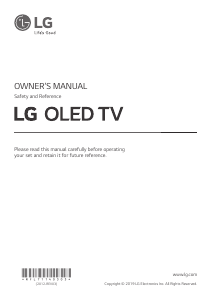 Handleiding LG OLED65B9PLA OLED televisie