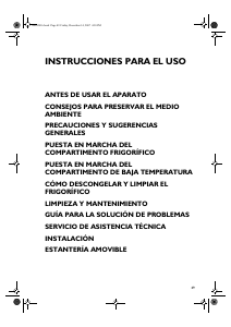 Manual de uso Bauknecht KVA 160 OPTIMA Refrigerador