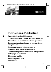 Mode d’emploi Bauknecht KVB 1200 Réfrigérateur