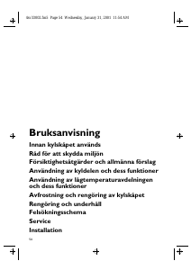 Bruksanvisning Bauknecht KVB 1200 SW/1 Kylskåp