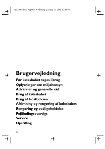 Brugsanvisning Bauknecht KVB 1200 SW/1 Køleskab