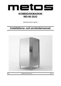 Bruksanvisning Metos WD-90 DUO Diskmaskin