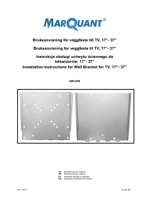 Bruksanvisning MarQuant 929-050 Veggfeste