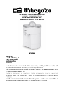 Manual de uso Orbegozo EP 4200 Exprimidor de cítricos