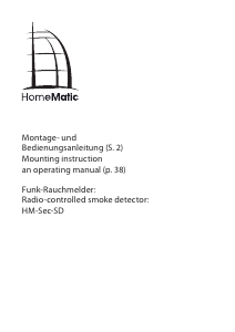 Manual HomeMatic HM-Sec-SD Smoke Detector
