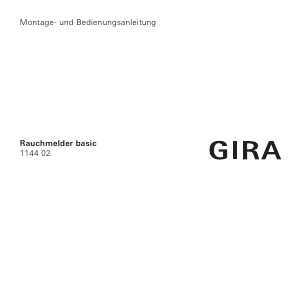 Bedienungsanleitung Gira 1144 02 Basic Rauchmelder