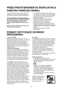 Instrukcja Bauknecht WLE 1015 Chłodziarka do wina