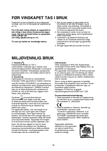 Bruksanvisning Bauknecht WLE 1015 Vinkabinett