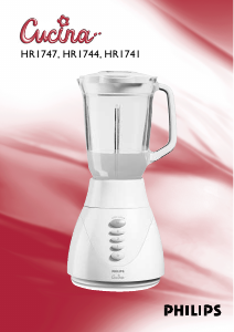 Manuale Philips HR1744 Cucina Frullatore
