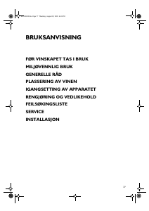 Bruksanvisning Bauknecht WLMG 1015 Vinkabinett
