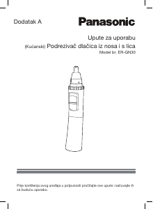 Priručnik Panasonic ER-GN30 Trimer za dlake u nosu