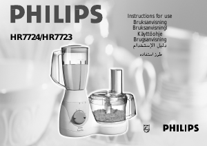 Käyttöohje Philips HR7723 Keittiön monitoimikone