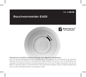 Bedienungsanleitung Ei Electronics Ei650 Rauchmelder