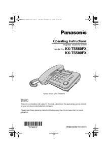 Manuál Panasonic KX-TS560FX Telefon