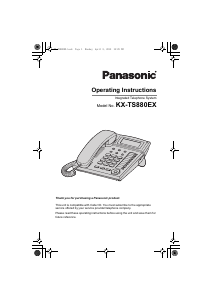 Manual Panasonic KX-TS880EX Phone