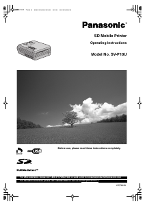 Handleiding Panasonic SV-P10 Fotoprinter