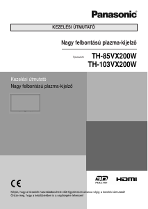 Használati útmutató Panasonic TH-103VX200W Plazmamonitor