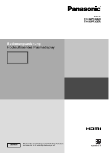 Bedienungsanleitung Panasonic TH-42PF30ER Plasma monitor