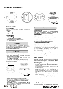 Bedienungsanleitung Blaupunkt SD-S1 Rauchmelder