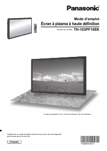 Mode d’emploi Panasonic TH-103PF10EK Téléviseur plasma