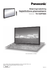 Brugsanvisning Panasonic TH-103PF9EK Plasma TV