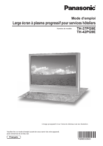 Mode d’emploi Panasonic TH-37PG9E Téléviseur plasma