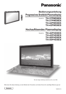 Bedienungsanleitung Panasonic TH-37PWD8EK Plasma fernseher