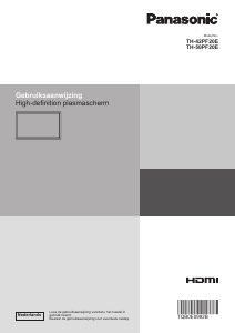 Handleiding Panasonic TH-42PF20E Plasma televisie